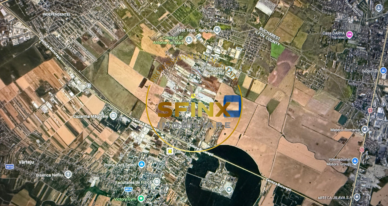 Teren intravilan Magurele 3700 mp, 20 ml deschidere, langa Erbasu