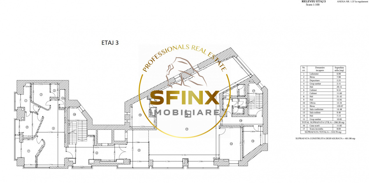 INCHIRIATA-Cladire S-P-5E+TERASA-UNIRII-2305mp-2 minute metrou UNIRII
