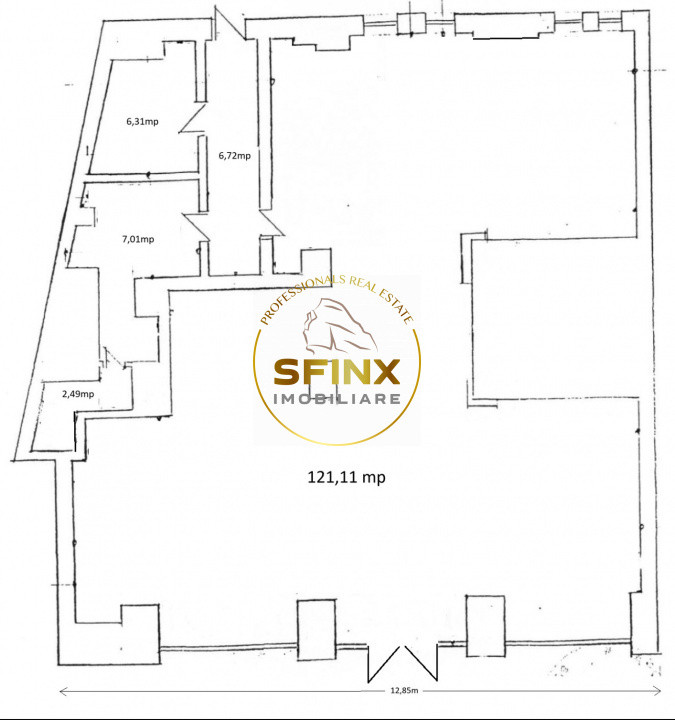 Spatiu comercial Romana - Bd. Magheru vitrina 11ml suprafata 144mp