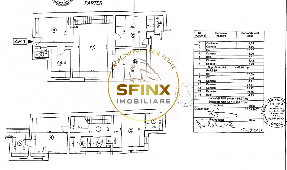 Duplex 6 camere | 161 mp utili | Curte in folosinta | Piata Alba Iulia