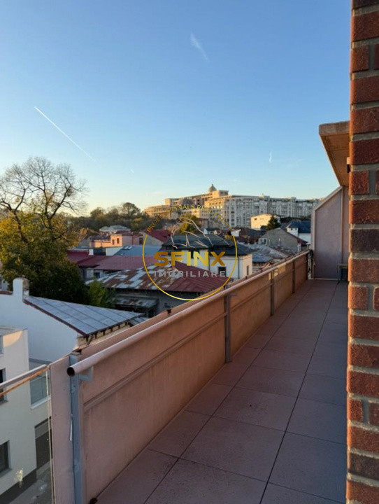 Parcul Carol, inchiriere apartament, bloc boutique, terasa 30mp,2 locuri parcare