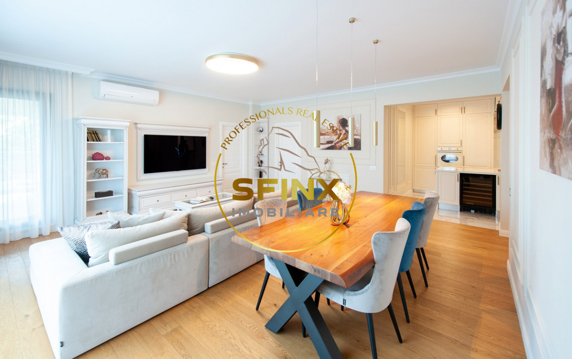 Baneasa, Aerogarii, boutique building, 4-room apartment for rent, 2 parking