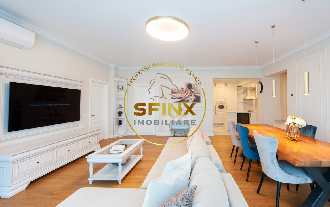 Baneasa, Aerogarii, boutique building, 4-room apartment for rent, 2 parking