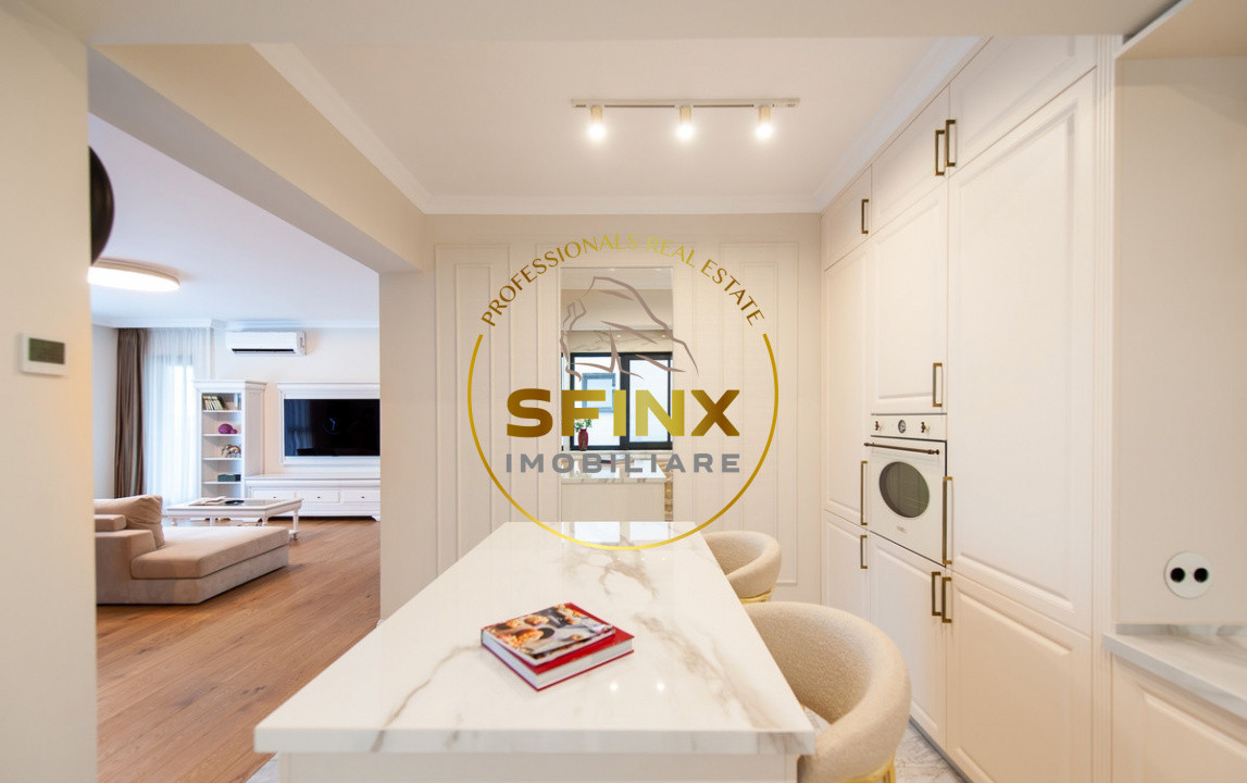 Baneasa, Aerogarii, boutique building, 4-room apartment for rent, 2 parking