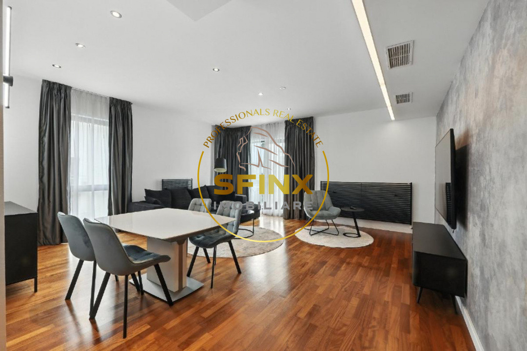 Baneasa Residences, US Embassy, 3 room for rent, 3 baths, 2 parking, storage