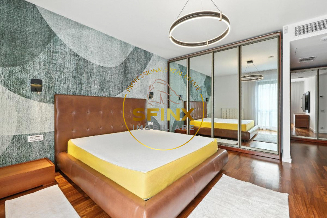 Baneasa Residences, US Embassy, 3 room for rent, 3 baths, 2 parking, storage