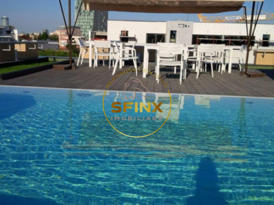 Kiseleff, 3 room ground floor apartment with garden and access to roof pool