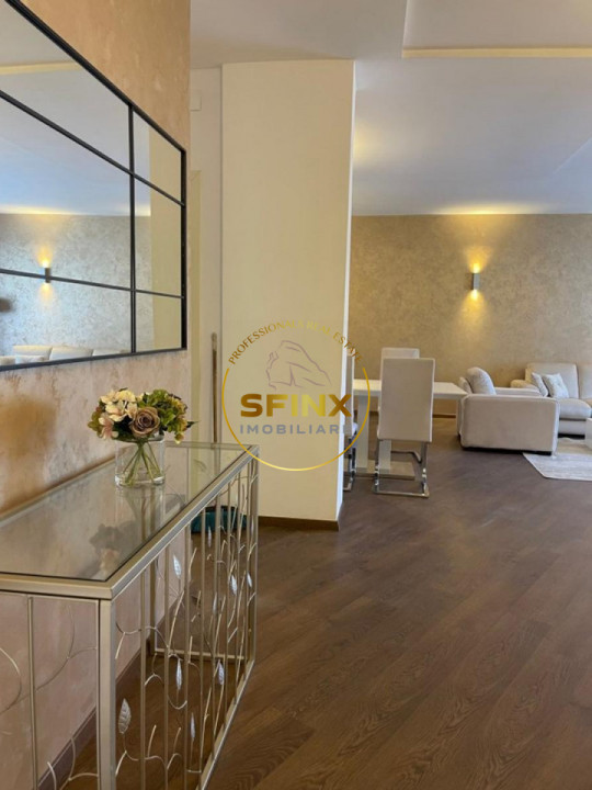 Herastrau, view to pool and park, for rent, 3 room furnished apartment, garage