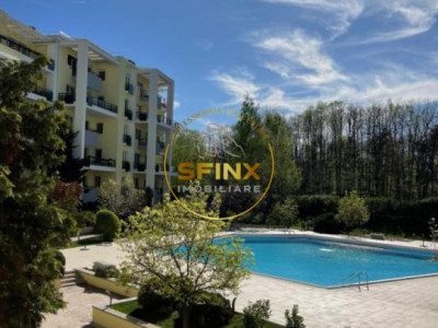 Herastrau, view to pool and park, for rent, 3 room furnished apartment, garage