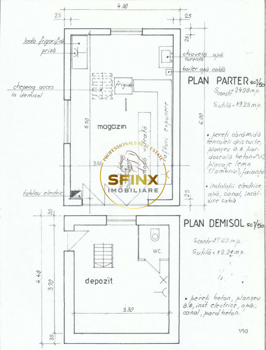Apartament 4 camere cu scara interioara si garaj zona centrala