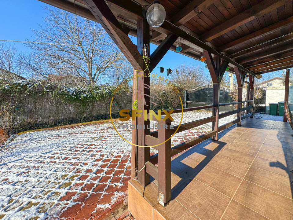 Vilă cochetă cu livadă| Balotesti| curte 562 mp| garaj 4 mașini | mobilată