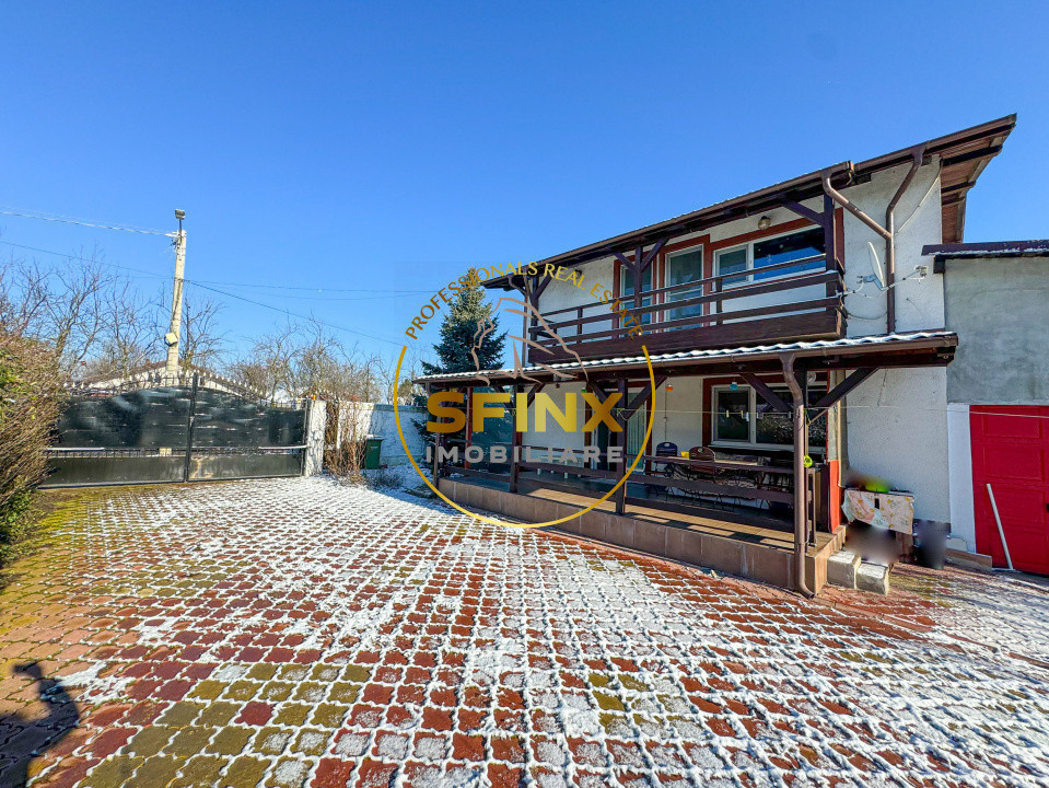 Vilă cochetă cu livadă| Balotesti| curte 562 mp| garaj 4 mașini | mobilată