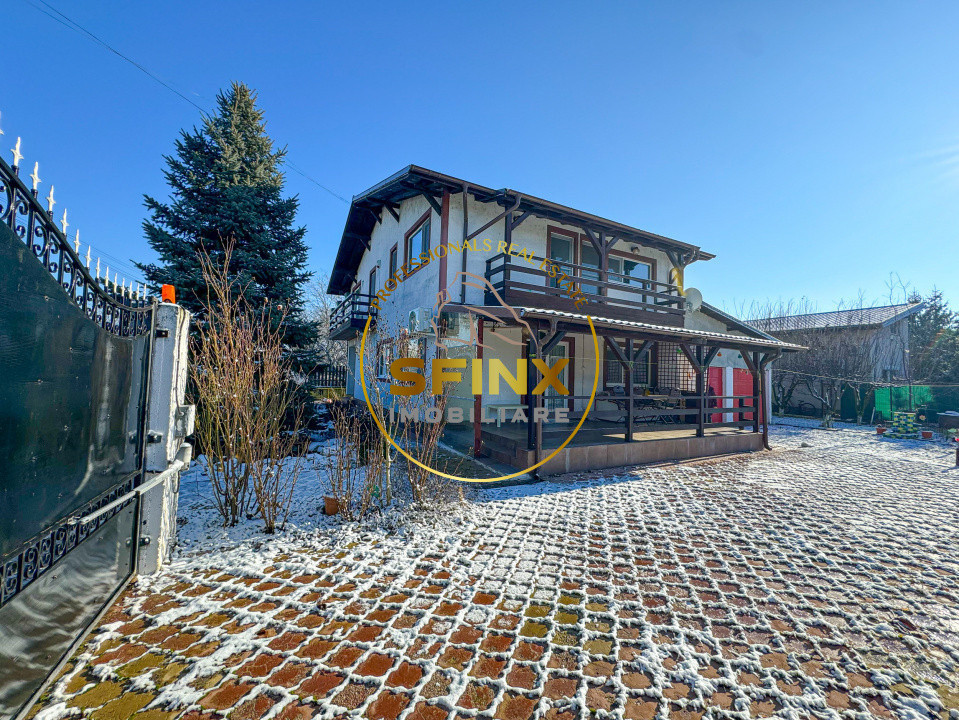 Vilă cochetă cu livadă| Balotesti| curte 562 mp| garaj 4 mașini | mobilată