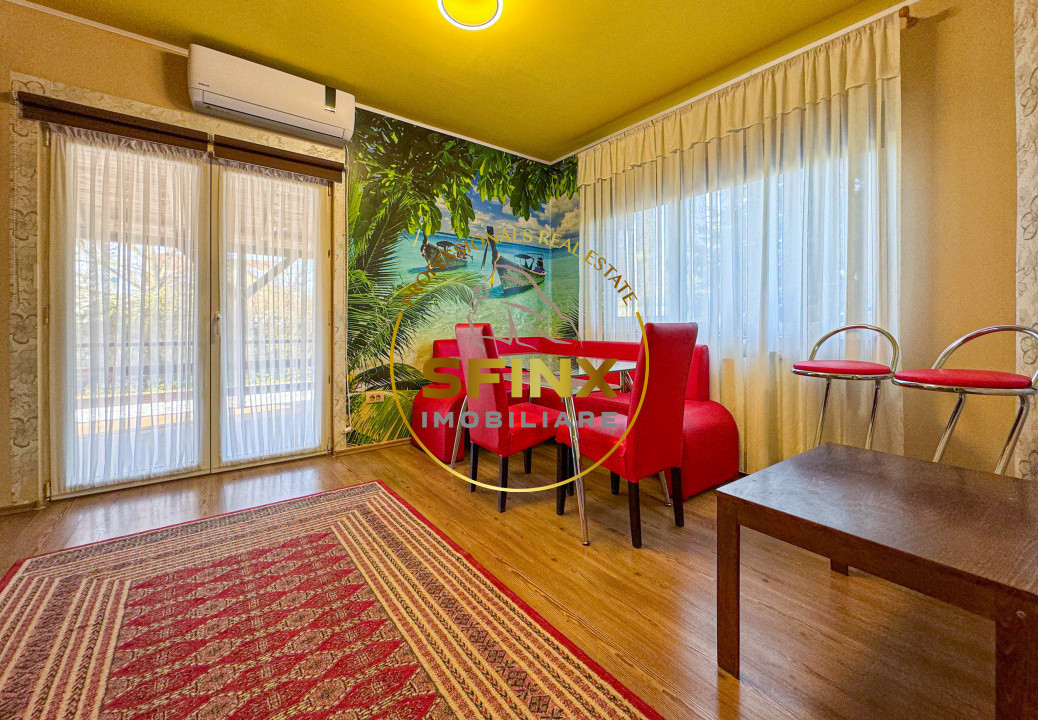 Vilă cochetă cu livadă| Balotesti| curte 562 mp| garaj 4 mașini | mobilată