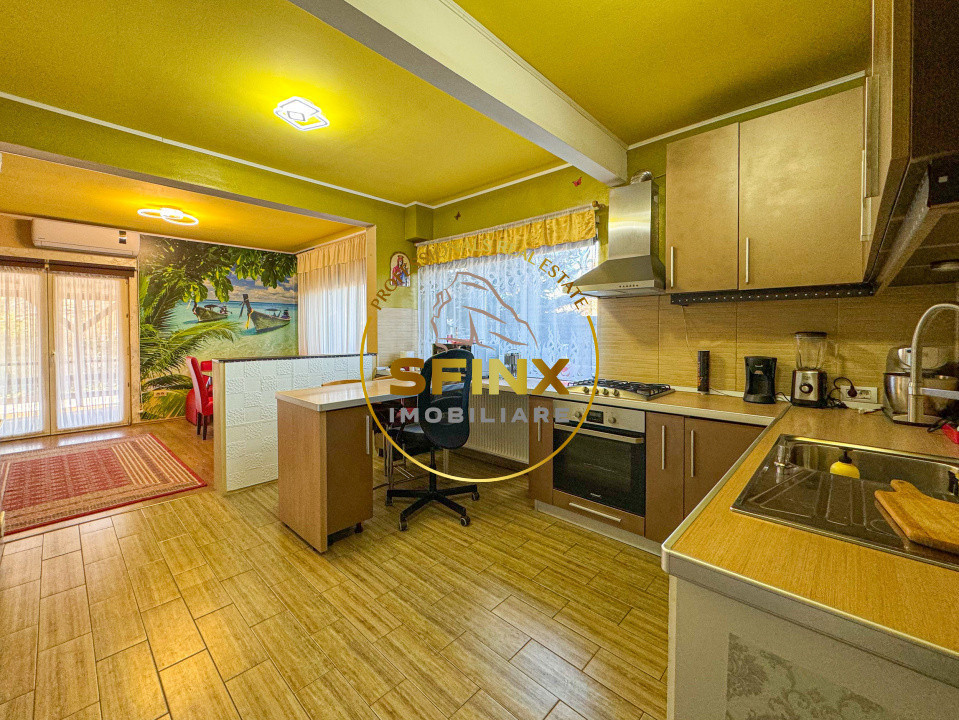 Vilă cochetă cu livadă| Balotesti| curte 562 mp| garaj 4 mașini | mobilată