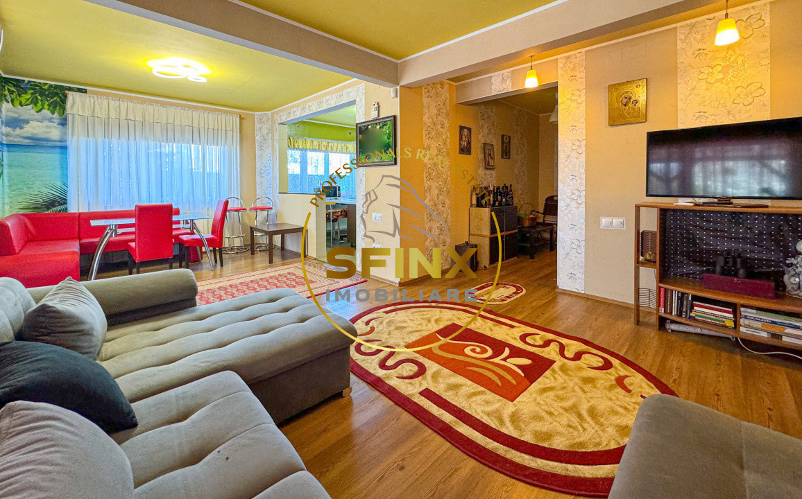 Vilă cochetă cu livadă| Balotesti| curte 562 mp| garaj 4 mașini | mobilată