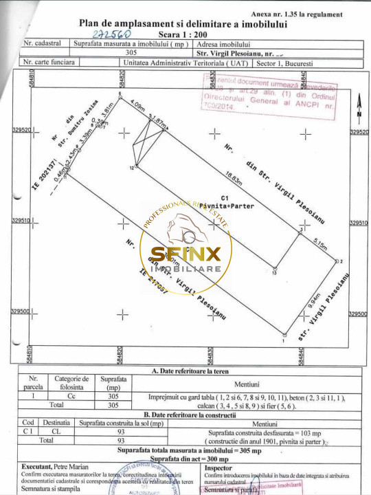 Casa Teren | Grivita - Domenii | 305 mp | 10 m deschidere