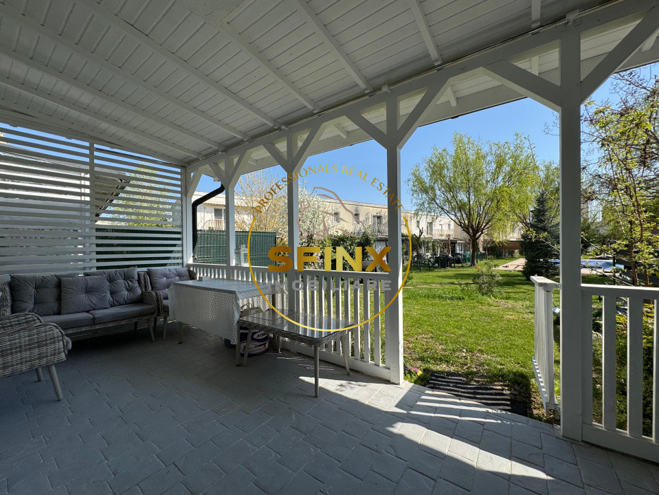 Casa 3 camere Cosmopolis | Terasa, curte, piscina exterioara | World Class