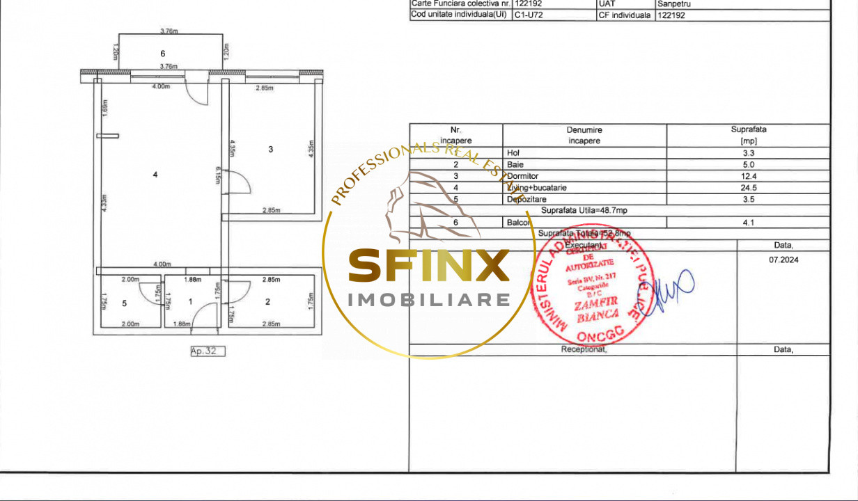 Apartament de vanzare 2 camere Sanpetru +loc parcare