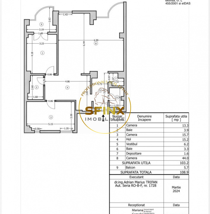Birou 3 camere 103 mp/ Vitan Mall/ mobilat