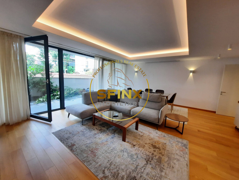 Primaverii, ground floor, fully furnished, modern apartment with large terraces