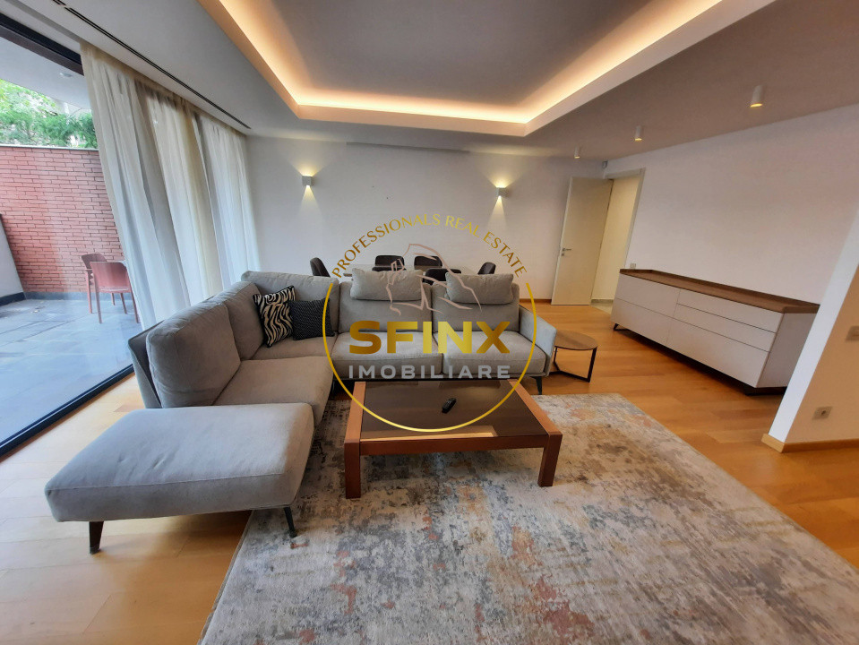 Primaverii, ground floor, fully furnished, modern apartment with large terraces