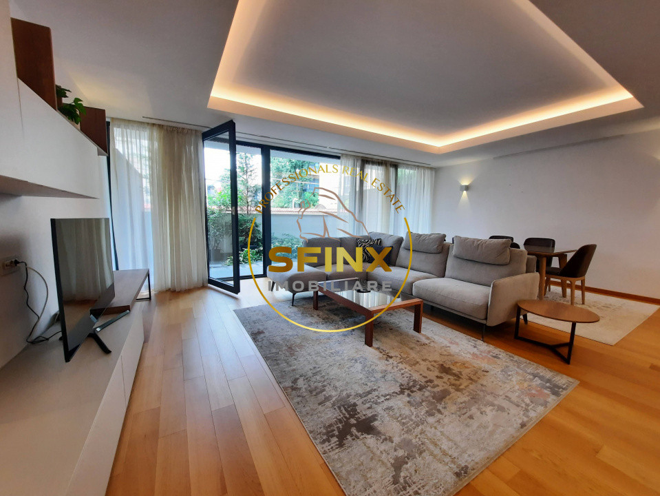 Primaverii, ground floor, fully furnished, modern apartment with large terraces