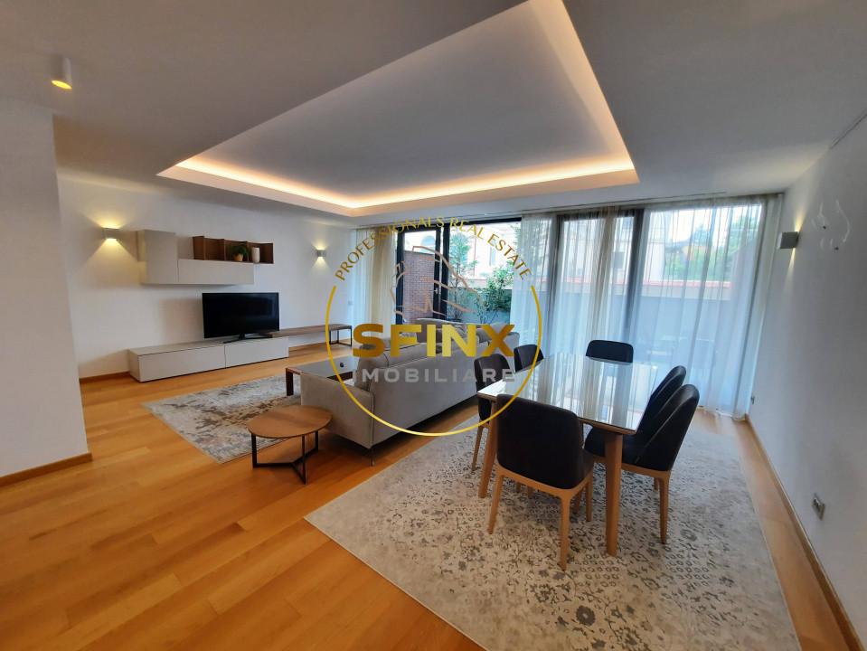 Primaverii, ground floor, fully furnished, modern apartment with large terraces