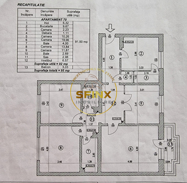 3 camere | Timpuri Noi | 92mp | Centrala | Renovat 