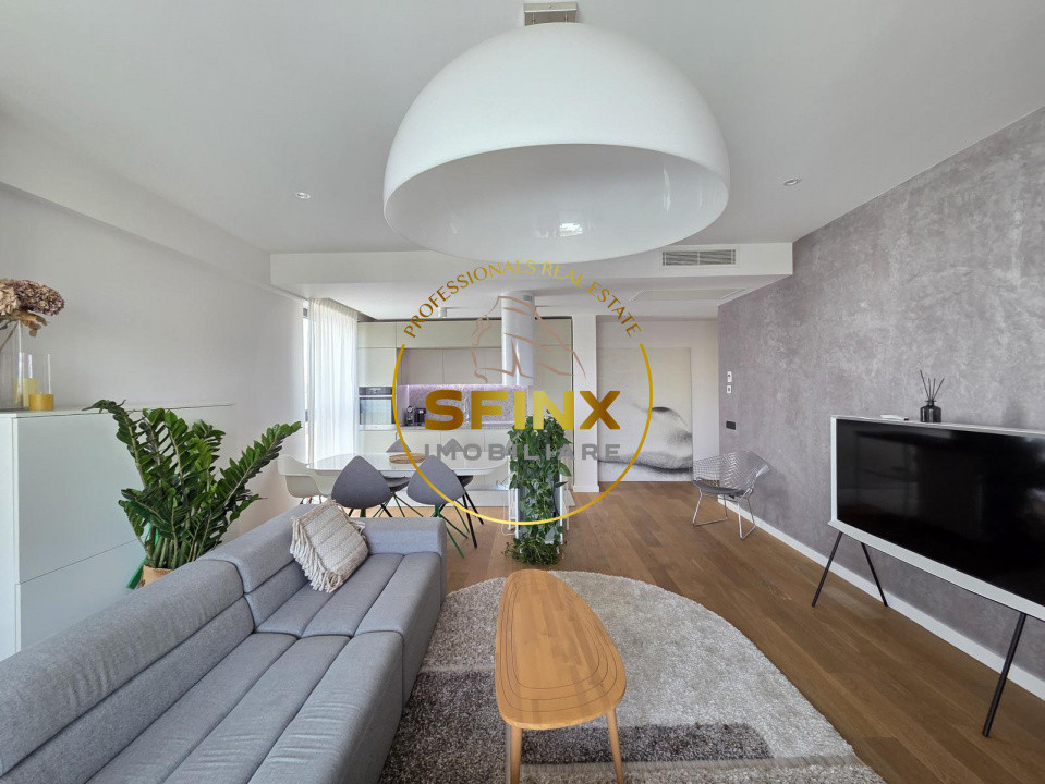 3 camere  One Tower Herastrau/ 130 mp/ terasa 16 mp/ parcare