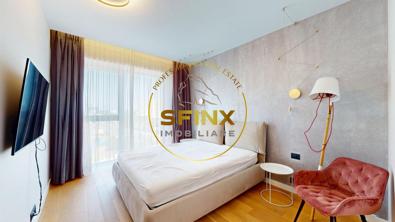 3 camere  One Tower Herastrau/ 130 mp/ terasa 16 mp/ parcare