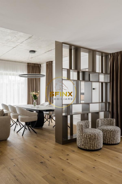 Baneasa, residential compound, 5 room brand new villa, first rental, 2 parking