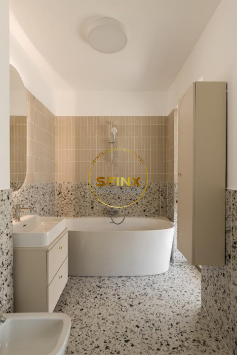 Baneasa, residential compound, 5 room brand new villa, first rental, 2 parking