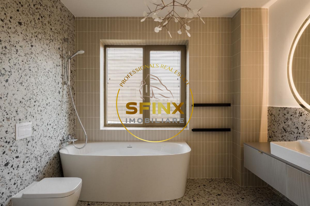 Baneasa, residential compound, 5 room brand new villa, first rental, 2 parking