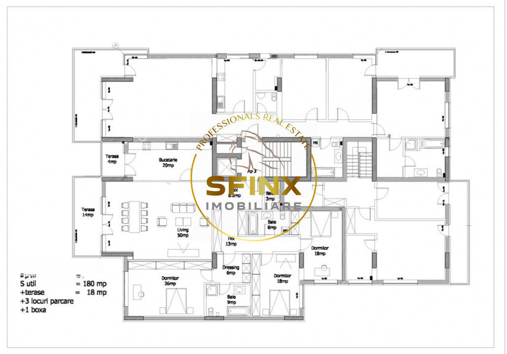 Kiseleff Park, 4 room 198sqm apartment for rent, 3 parking lots, storage room