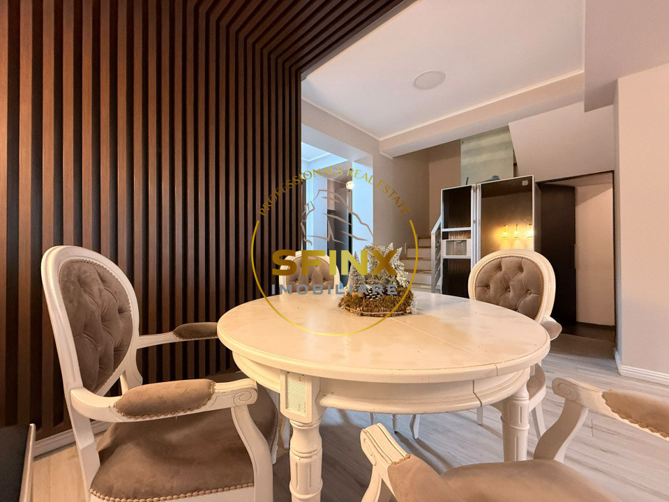 Domus Stil | Vilă P+1+M | 139,97 mp utili | Curte + piscină | 2 parcări | Mobila