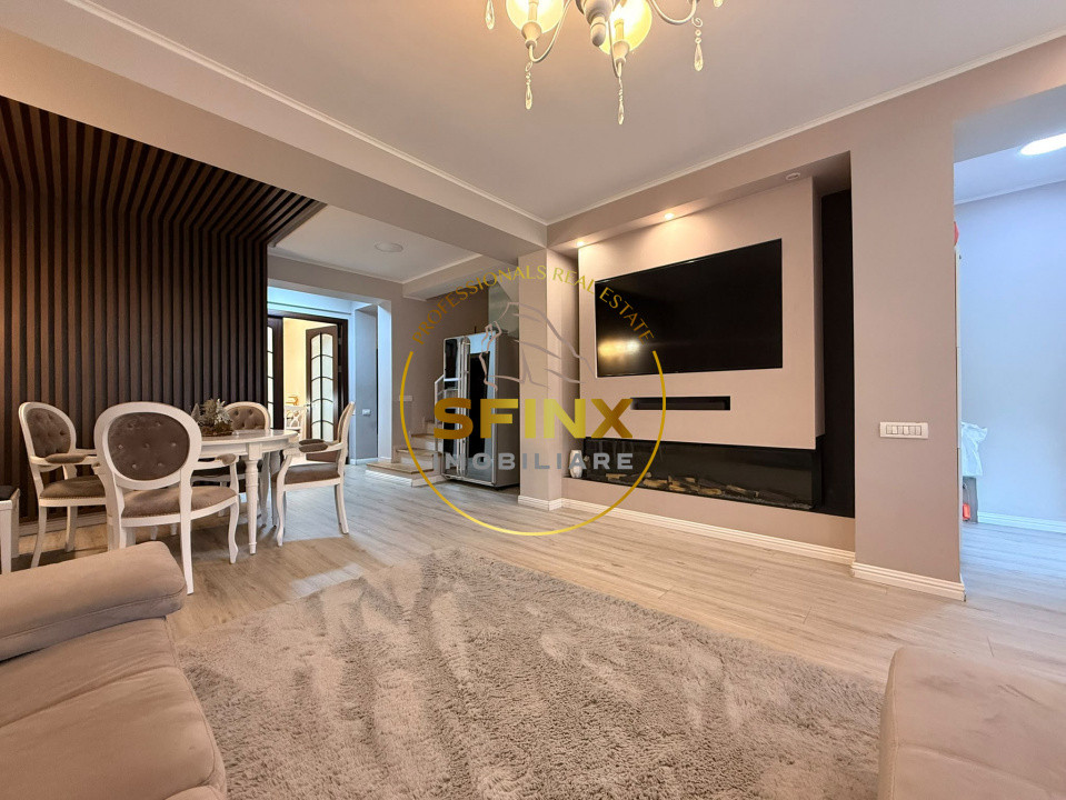 Domus Stil | Vilă P+1+M | 139,97 mp utili | Curte + piscină | 2 parcări | Mobila