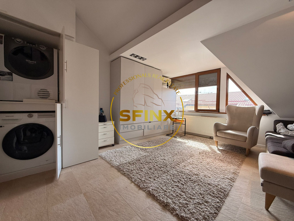 Domus Stil | Vilă P+1+M | 139,97 mp utili | Curte + piscină | 2 parcări | Mobila