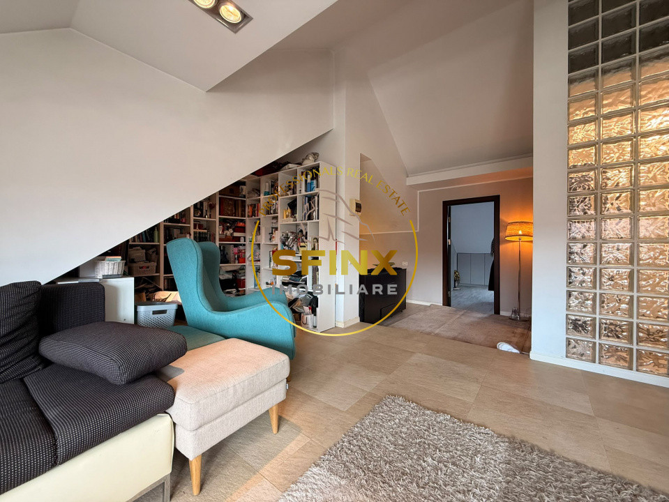 Domus Stil | Vilă P+1+M | 139,97 mp utili | Curte + piscină | 2 parcări | Mobila